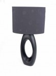 McKenzie Lamp - Black Oval Base and Polka Dot Shade by Glenna Jean