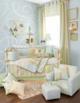 Glenna Jean Finley 5Pc Crib Bedding Set with Green Swirl Pillow