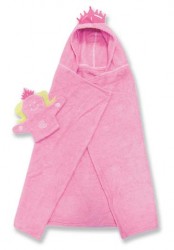 Princess Character Hooded Towel with Bath Mitt