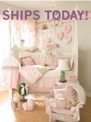 Isabella 5Pc Crib Bedding Set with Pillow Rosebud Pillow by Glenna Jean