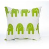 Ellie and Stretch Green Elephant Pillow