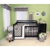 Versailles Black and White 4 Pc Crib Bedding Set